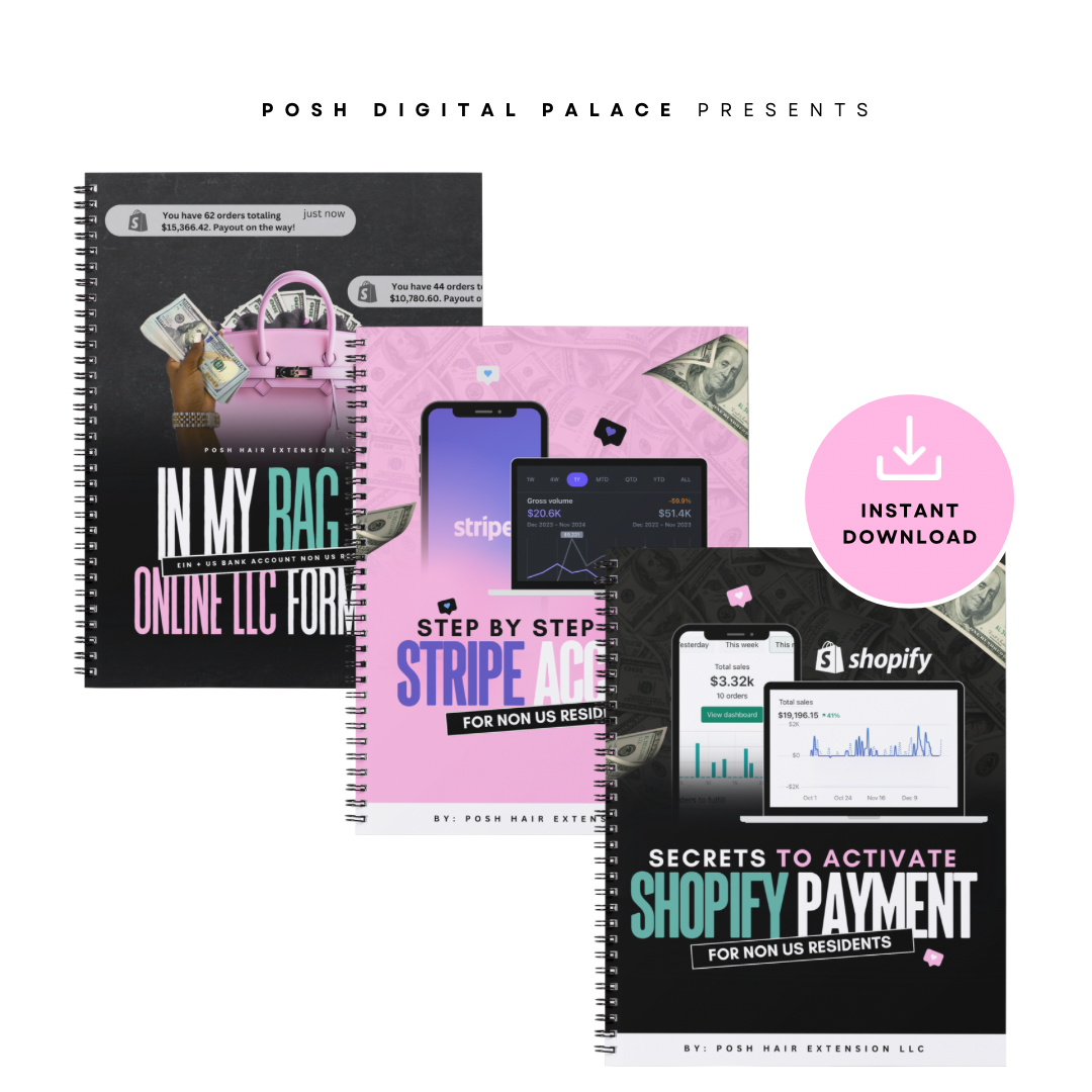 Business Bundle For non Us Resident (LLC + EIN + US banking+ Shopify + Stripe)